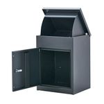 Medium Parcel Box Outdoor Parcel Delivery Box Parcel Drop Box Metal Post Box for Internet Deliveries,Wall Mountable Weatherproof Sturdy Mailbox Home Porch - Atahome Aspendos (Anthracite)