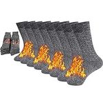 NovForth 2/4 Pairs Thick Thermal Socks Insulated Heated Heavy Warm Socks For Winter Cold Weather