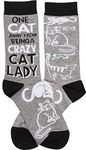 Primitives by Kathy Womens Fun Gift Socks, Grey