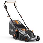 VonHaus Lawnmower 1800W – Electric Corded Lawn Mower for all Types of Grass – 52L Collection Bag, 430mm Working Width, 12m Cable, Foldable Height Adjustable Handlebar, 5 Depth Settings, Carry Handle