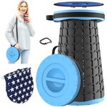 ALEVMOOM Portable Telescopic Stool Collapsible Stool with Cushion Retractable Folding Stools Lightweight Seat with 440lbs Load Capacity for Camping,Hiking,Fishing,Queue