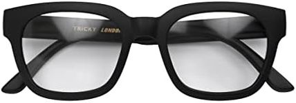 LONDON MOLE Eyewear Tricky Reading Glasses Rectangular Glasses Cool Readers Stylish Reading Glasses Men's Women's Unisex Spring Hinges