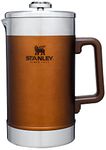 Stanley French Press with Double Vacuum Insulation, Stainless Steel Wide Mouth Coffee Press, Large Capacity, Ergonomic Handle, Dishwasher Safe, Maple, 48 OZ / 1.42 L