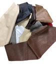 12 pieces of 9"x9" genuine leather assorted colors scraps for DIY crafts