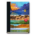 Navneet Youva | Case Bound/Hard Cover | 5 Subject Notebook For Students And Executives | 18.5 Cm X 24.7 Cm | Single Line | 400 Pages | Pack Of 1