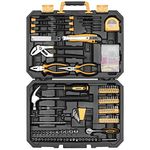 DEKOPRO 196 Piece Tool Set General Household Hand Tool Kit with Rip Claw Hammer,Lineman's Plier, Measure Tape Rule & Plastic Toolbox Storage Case …