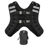 B Fit Adjustable Weighted Vest for Men Women, Rucking Weight Vests Adjustable for Running, Training Workout, Jogging, Walking (Fixed Weight Black, 10 Kgs)