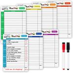 Keto Diet Meal Planner, 7 Pcs Dry Erase Fridge Magnet Chart with Net Carb Reference List, Easy Menu Board Planning for Weekly Meal Plan, Keto Cheat Sheet Magnets with 2 Marker Pens