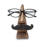 Handmade Wooden Sunglasses/Spectacle Holder - Wooden Display Stand - Traditional Decorative Stand for Eyeglasses, Sunglasses - Aesthetic Room Decor for Bedroom, Office Desk (Moustache Design)