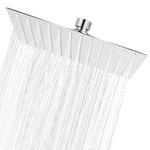 Large Square Rain Shower Head 304 Stainless Steel Ultra Thin Powerful High Pressure Top Spray Bathroom Rainfall Showerhead (10inch)