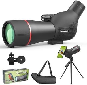 Urbancoast Spotting Scope 20-60x60mm - Waterproof IPX7 Spotter Scope with Phone Adapter and Tripod, Portable for Bird Watching Wildlife observing and Hiking, Black