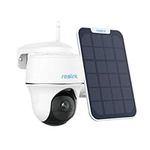 Reolink 2K Solar Security Camera Outdoor Wireless, 2.4 GHz WiFi Battery Powered Camera with 360° Pan-Tilt View, Person/Vehicle Detection, Two-Way Audio, SD/Cloud Storage, Argus PT Lite+ Solar Panel