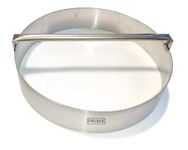 Round Steel Ring Cake Cut Outs Pizza Base Cutter with Handle (10 Inch)