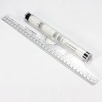 OriGlam 12 Inch Rolling Ruler Measuring Rolling Ruler, Drawing Parallel Rolling Ruler, Multi-Purpose Metric Parallel Drawing Rolling Ruler, Squares Angles Parallel Line Rolling Ruler