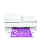 HP Envy 6430e All in One Colour Printer with 3 months of Instant Ink with HP+, 35 Page Automatic Document Feeder, White