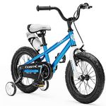 COSTIC Kids Bike for 3-8 Year Old Boys Girls Kid's Bicycle 12 14 16 Inch with Removable Training Wheels and Water Bottle ，Kickstand for 16 Inch Bikes，Multiple Colors，Blue White Pink