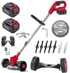 SWIXTER Cordless Grass Cutter Machine for Garden (5 Year Warranty), 2 Batteries, Ideal Grass Cutter for Home Garden Use, Grass Cutting Machine Electric (Tier Grass Cutter)