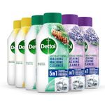 Dettol Antibacterial Washing Machine Cleaner, Multipack of 250ml 2 x Original, 2 x Lemon and 2 x Lavender Washing Machine Cleaner, Total 6 Packs.