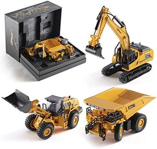 Top Race TR-123D Diecast Construction Excavator, Dump Truck and Front Loader Models-Toys in Beautiful Gift Box Packaging-Kids Adults Ages 3 + (123D Set 3)