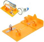 Glass Bottle Cutter, 3 Wheel Glass Cutter with PC Non Slip Base, Adjustable Bracket Carbide Cut Head Wine Bottle Cutting Tool for DIY Project Crafts(Gold)