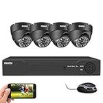 maisi 1080P 8 Channel DVR Recorder CCTV Security Camera System, 4x 2MP Dome Cameras, Night Vision, Easy Remote Access, Smart Motion Detection, NO Hard Drive, Indoor Use Only