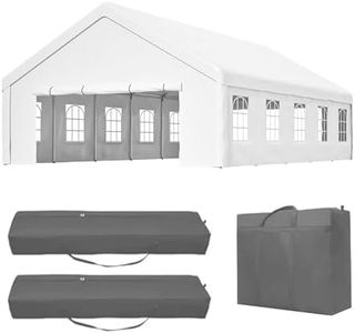 FOREOCELIV 20x20 FT Party Tent with 2 Storage Bags & Removable Sidewalls, Outdoor Canopy Gazebo for Carport Camping Garden Wedding BBQ Commercial (20 x 32 FT)