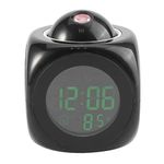 LED Digital Projection Alarm Clock,Projection with on Ceiling Multi Function LCD Wall Travel Clock Voice Talking Temperature Display for Home Decor Studying Room Bed Desks