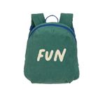 LÄSSIG Small Children's Backpack for Nursery, Children's Bag, Crib Backpack with Chest Strap, 20 x 9.5 x 24 cm, 3.5 L/Tiny Backpack Cord, Little Fun Ocean Green, Green, Children's backpack