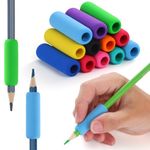 OSteed 50 Pcs Foam Pencil Grips for Children Handwriting, 10 Colours Pencil Cushion Grips Classic, Pencil Holder Grip for Kids and Adults Relieving Fatigue