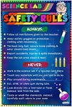 ADOGEO Science Lab Safety Rules Poster - Science Posters for Middle School, High School -Kids Science Lab Sign - Teacher Supplies, Scientific Method for Home Middle and High School 12''x18