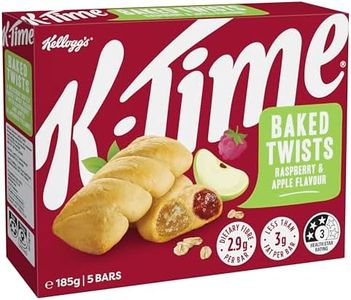 Kellogg's K-Time Baked Twists, Raspberry and Apple Flavour Snack Bars, 185g, 5 Count (Pack of 1)