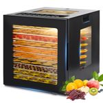 Food Dehydrator Machine 10 Stainless Steel Trays,850W Jerky Dehydrator, 8.9ft² Drying Space, 167ºF Temperature Control Dryer, 48H Timer, Food Dryer for Jerky, Vegetables Fruit, Meat, Dog Treats, Herbs