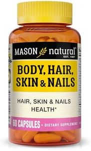 Mason Natural, Body Hair Skin & Nails Beauty Formula Vitamins, 60 Capsule, Multivitamin Dietary Supplement With Biotin and Calcium Supports Healthy Hair, Skin, Nails and Overall Wellness