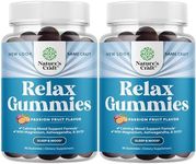 Calming Gummies for Adults with Ashwagandha and Magnesium - Relaxing Stress Gummies with L Theanine 5HTP and Lemon Balm Extract - Adaptogenic Gummies with Chamomile Extract and Vitamin B6 - 2 Pack