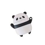 ICI-Rencontrer 3D Vivid Distinctive Jumping Panda Cartoon Animals Design Airpods Case Kids Girls Women Cute AirPods Accessories Wireless Charging Earphone Soft Silicone Shockproof Protector with Hook