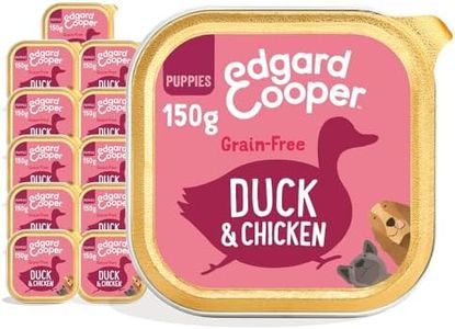 Edgard & Cooper Nourriture Humide Naturelle pour Chien – (Canard et Poulet, 11 Tasses de 150 g), sans céréales et sans Gluten, ingrédients naturels et Viande fraîche, Plein d'acides aminés Essentiels