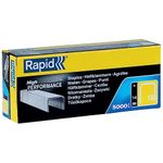 Rapid High-Performance Staples for Textiles, Finewire No. 13, Leg Length 6mm, Staple Gun Staples, Galvanised Steel, 5000 Pieces, Boxed (11830700)