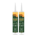 Ziollo RV Roof Lap Sealant - Self-Leveling EPDM Caulk for Rubber Roofs, Seams & Vents - Waterproof Sealant for Motorhomes, Trailers & Campers - White, 2-10 oz Tubes