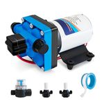 Julymoda 42-Series RV Fresh Water Pump,12V 3.0GPM 55PSI Self Priming Demand Diaphragm Pump,Water Pressure Booster Pump for RV,Kitchen, Bathroom,Garden