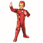 Rubie's Official Marvel Avengers Iron Man Deluxe Toddler Costume, Kids Fancy Dress, Age 3-4 years, (702035), World Book Day