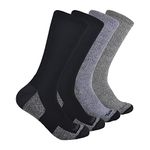Timberland Men's 4-Pack Comfort Crew Socks, Black Multi