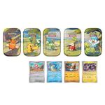 Pokemon Scarlet & Violet Series 5-Pack Mini Tins + 4 Promo Cards and Extras!