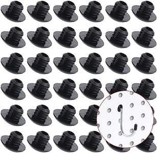 MENEONE Pegboard Hook Locks, for Stopping Hanging Items from Falling Off, 60PCS, Black