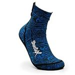 Beach Volleyball Socks - Sand Soccer Socks - Socks for all Sand Activities (Blue Polynesian, X-Large)