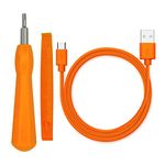 Ring Doorbell Screwdriver Replacement & Charger Charging Cable Cord, Fit Video Doorbell, Video Doorbell 2 3 and Pro & Elite Ring Doorbell Security Screw (Orange)