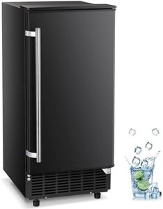 AGLUCKY Commercial Built-in Ice Maker Machine,80Lbs/Day,Reversible Door,Undercounter Ice Cube Maker with 24H Timer,Self-Cleaning Function for Home/Office(Black)