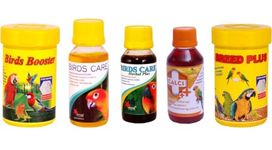 Star Farms Birds Booster 50g + Breed Plus 50g + Birds Care 60ml + Birds Care Herbal Plus 60ml + Calci Plus 30 ml Pack of 5 Birds Health Supplement by Jhenver