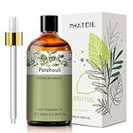 PHATOIL Patchouli Essential Oil, Pure Essential Oils for Diffuser for Home and Office, 3.38FL.OZ/100ML Large Bottle Patchouli Oil with Glass Dropper…