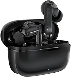 Monster N-Lite Clear Talk Wireless Earbuds, IPX8 Waterproof Earphones, Bluetooth 5.3 Headphones with CVC 8.0 Noise Reduction, Fast Charging for Sport