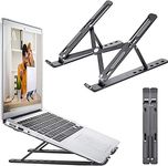 ADOFYS Ds-22 Laptop Stand/Laptop Holder Riser/Computer Tablet Stand 6 Angles Adjustable Aluminum Ergonomic Foldable Portable Desktop Holder Compatible with MacBook, HP, Dell, Lenovo & Many More